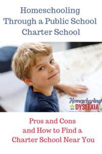 This article shares the pros and cons of homeschooling kids with dyslexia through a public school charter school.