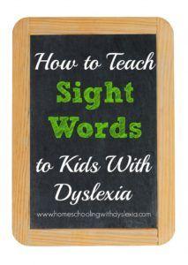 This extremely effective way to teach sight words to kids with dyslexia helped my dyslexic son learn his sight words easily. Bonus? He enjoyed learning them as well!