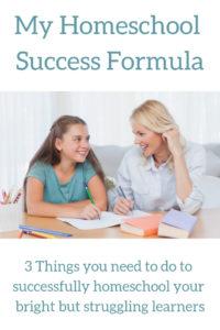 Homeschool Success Formual
